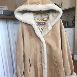 Tan suede leather jacket